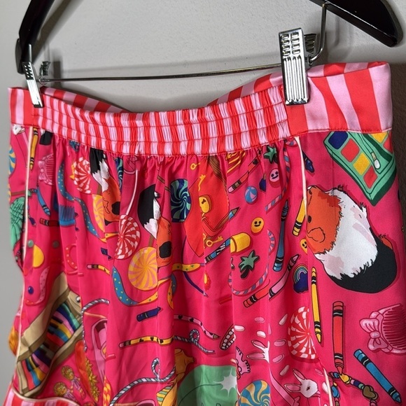 Karen Mabon Bedroom Floor Short Satin Pajama Set in Pink Women's 3XL (16-18) NWT - Picture 9 of 9